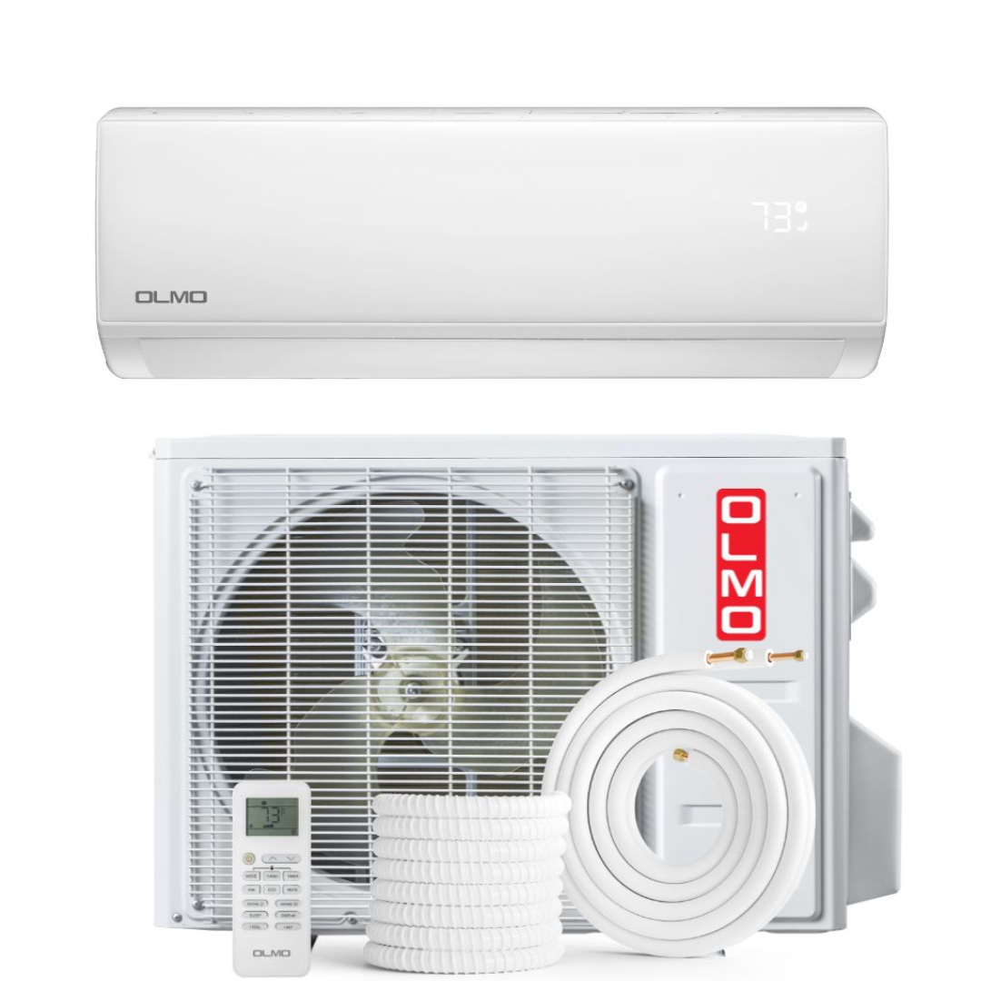 OLMO Sierra Series 36,000 BTU 230V Single Zone Wall Mount Air Conditioner and Heat Pump Mini Split with WI-FI and 16FT Installation Kit Included OS-36SRW-230VI  + OS-SR36-230VO