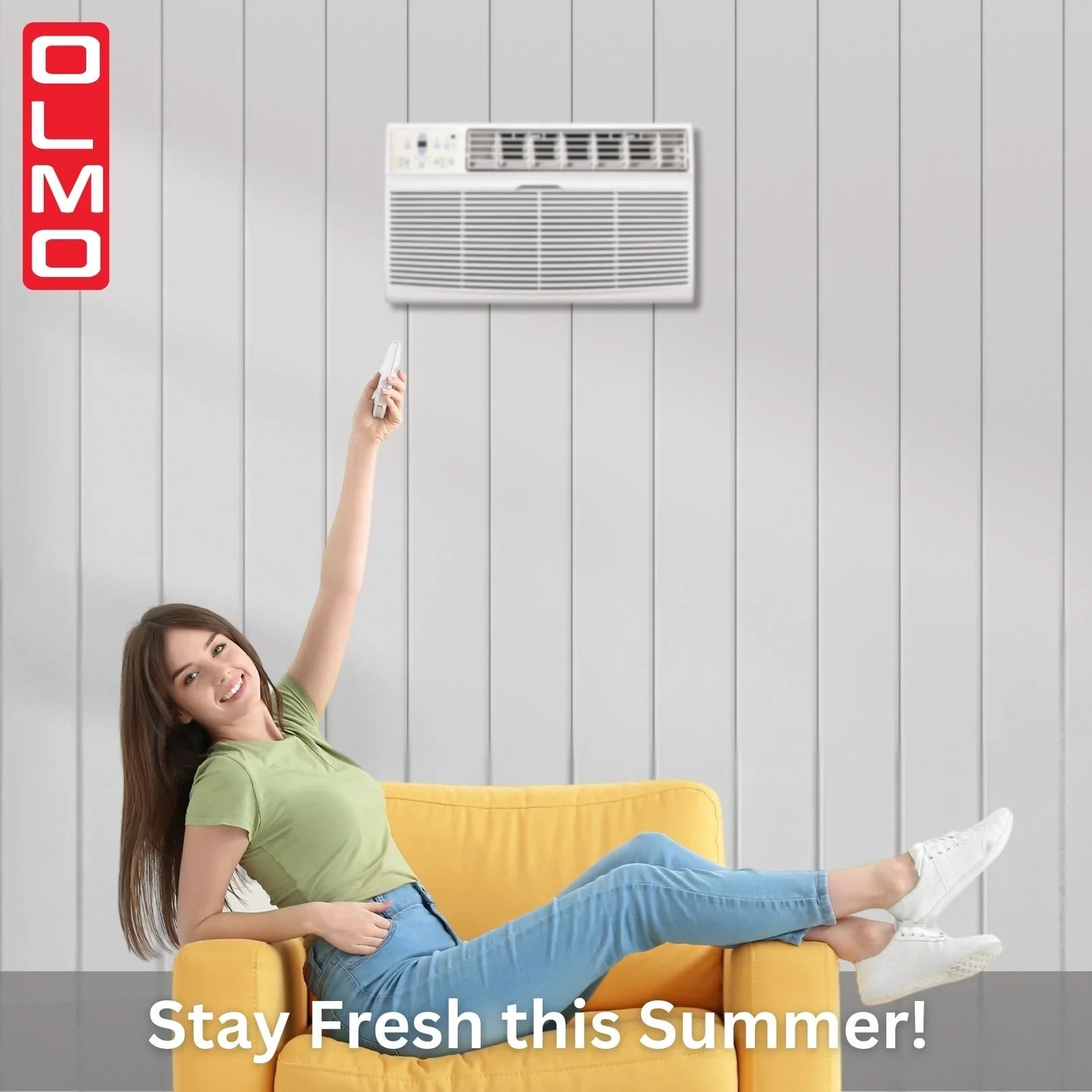 Olmo 8,000 BTU Smart Window / TTW Through-Wall AC ¨C Cool Only 115V
