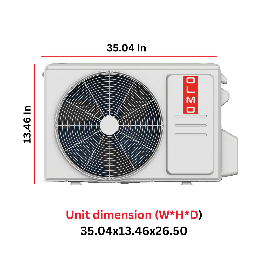 OLMO Alpic Eco Series 24,000 BTU 230V Single Zone Wall Mount Air Conditioner and Heat Pump Mini Split R410A | 230V
