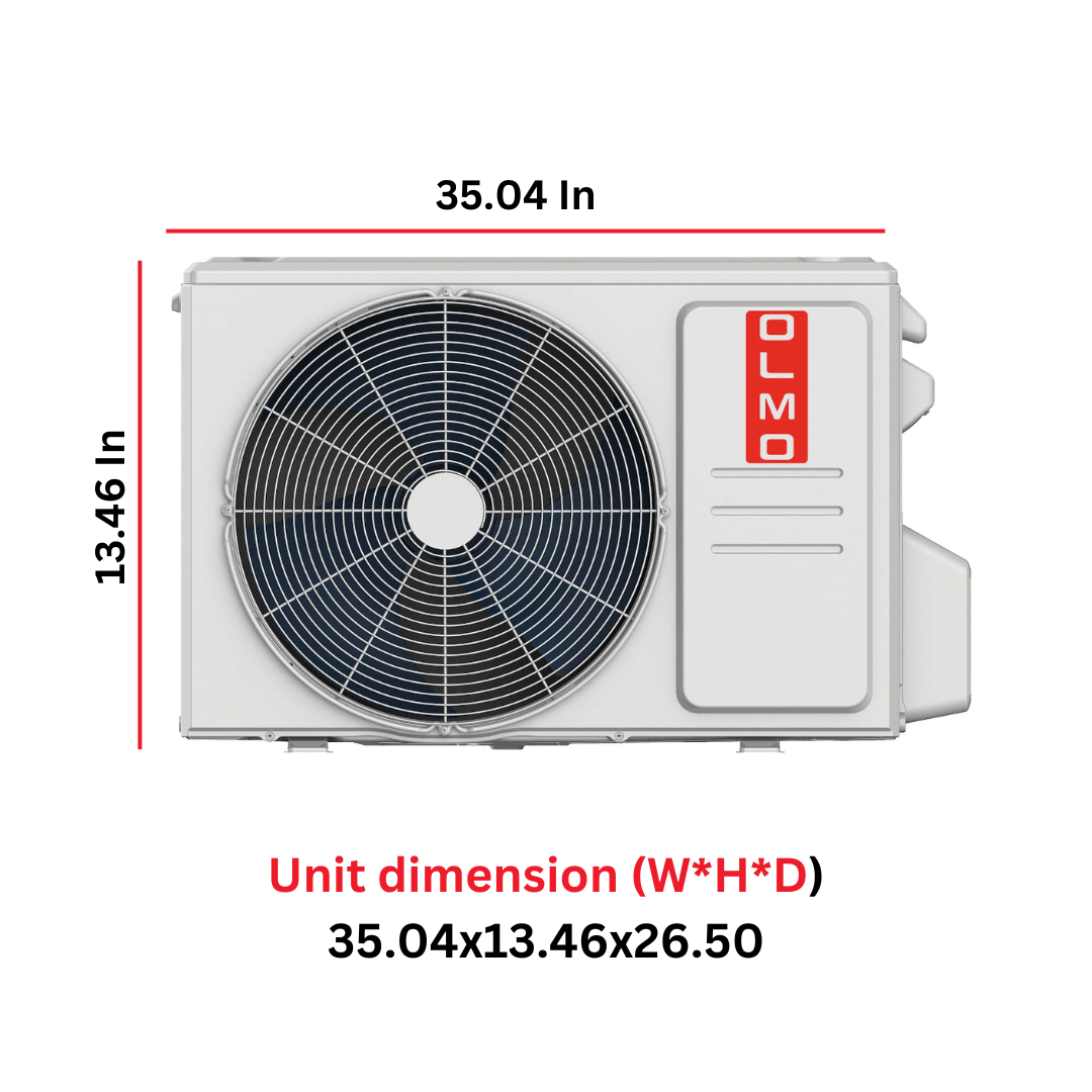 OLMO Alpic Eco Series 24,000 BTU 230V Single Zone Wall Mount Air Conditioner and Heat Pump Mini Split R410A | 230V