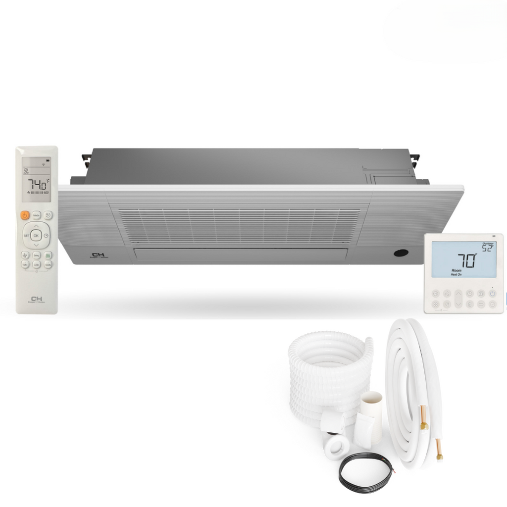 Cooper&Hunter 2-Zone Ductless Mini Split AC & Heat Pump 18000 BTU (6K+6K), One-Way Cassette Units, 230V - R410A