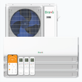 Bravo 3-Zone Ductless Mini Split AC & Heat Pump 42000 BTU (18K+18K+24K), Wall Mount Units, 230V