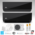 Cooper&Hunter Olivia Midnight 2-Zone Ductless Mini Split AC & Heat Pump 18000 BTU (6K+6K), Wall Mount Units, 230V - R410A