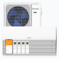 Bravo 4-Zone Ductless Mini Split AC & Heat Pump 30000 BTU (9K+9K+9K+9K), Wall Mount Units, 230V