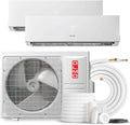 Olmo Sierra 2-Zone Ductless Mini Split AC & Heat Pump 24000 BTU (18K+18K), Wall Mount Units, 230V - R410A