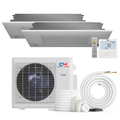 Cooper&Hunter 2-Zone Ductless Mini Split AC & Heat Pump 18000 BTU (6K+6K), One-Way Cassette Units, 230V - R410A