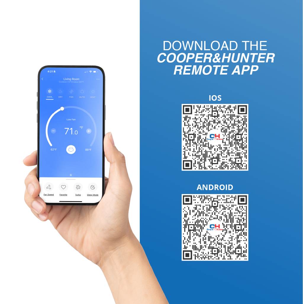 Cooper&Hunter 2-Zone Ductless Mini Split AC & Heat Pump 18000 BTU (6K+6K), One-Way Cassette Units, 230V - R410A