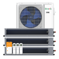 Bravo 3-Zone Ducted Mini Split AC & Heat Pump 42000 BTU (9K+9K+9K), Slim Duct Units, 230V