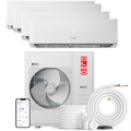 Olmo Sierra 4-Zone Ductless Mini Split AC & Heat Pump 36000 BTU (9K+9K+9K+12K), Wall Mount Units, 230V - R410A