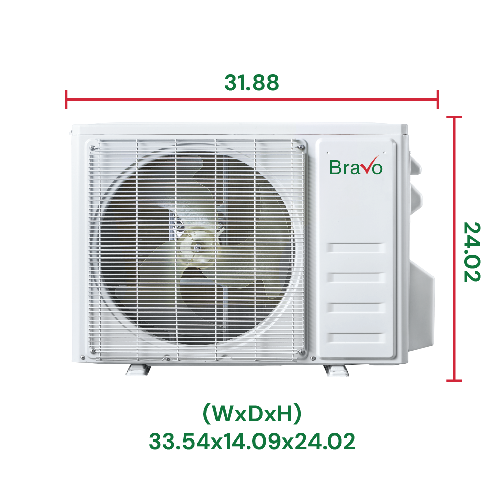 Bravo Roma Single Zone Wall Mount, 18,000 BTU (1.5 Ton) Mini Split AC and Heat Pump R32