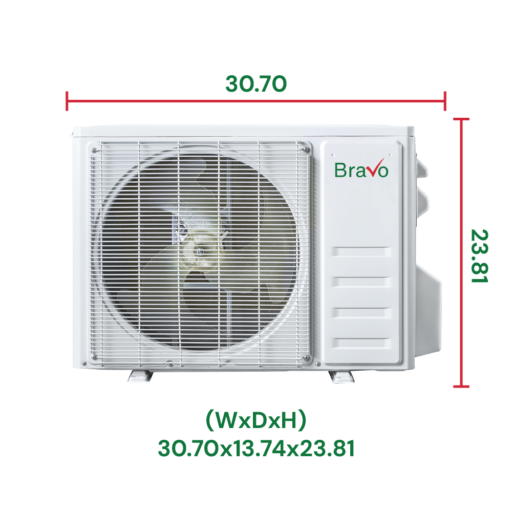 Bravo Roma Single Zone Wall Mount, 24,000 BTU (2 Ton) Mini Split AC and Heat Pump R32