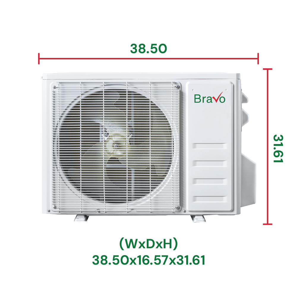 Bravo Roma Single Zone Wall Mount, 36,000 BTU (3 Ton) Mini Split AC and Heat Pump R32