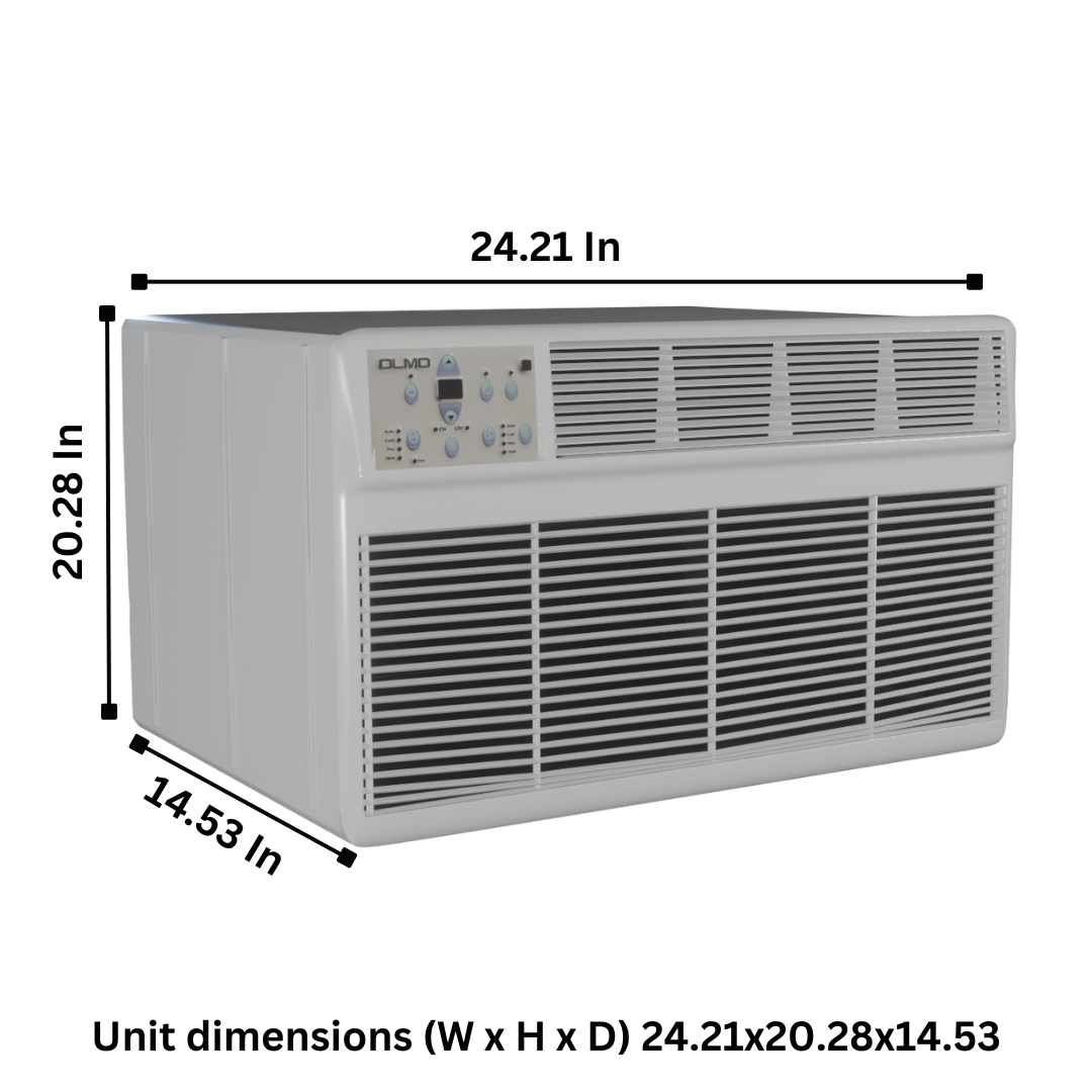 Olmo 8,000 BTU Smart Window / TTW Through-Wall AC ¨C Heat & Cool 115V