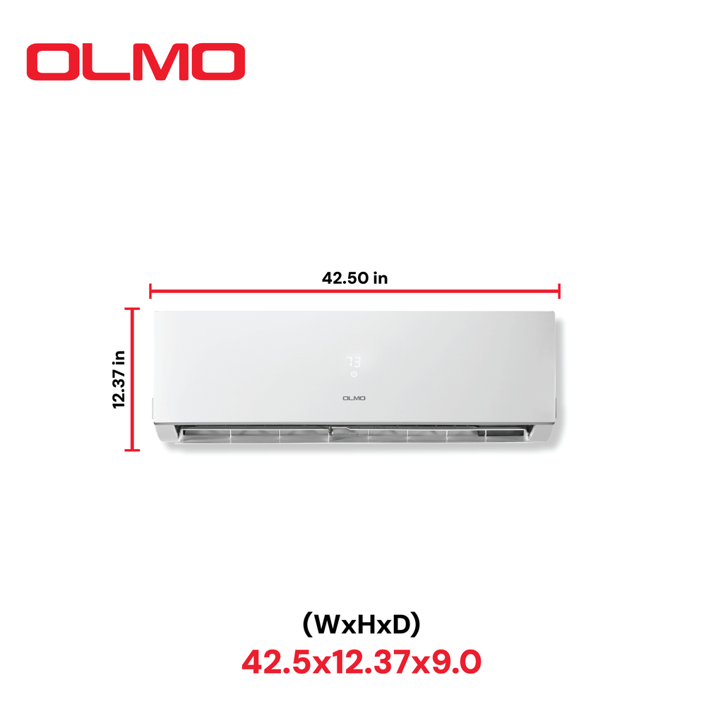 OLMO Sierra Series 24,000 BTU 230V Single Zone Wall Mount Air Conditioner and Heat Pump Mini Split with WI-FI and 16FT Installation Kit Included OS-24SRW-230VI + OS-24SR-230VO