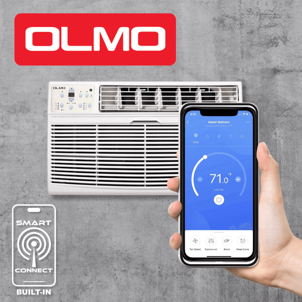 Olmo 14,000 BTU Smart Window / TTW Through-Wall AC ¨C Cool Only 230V