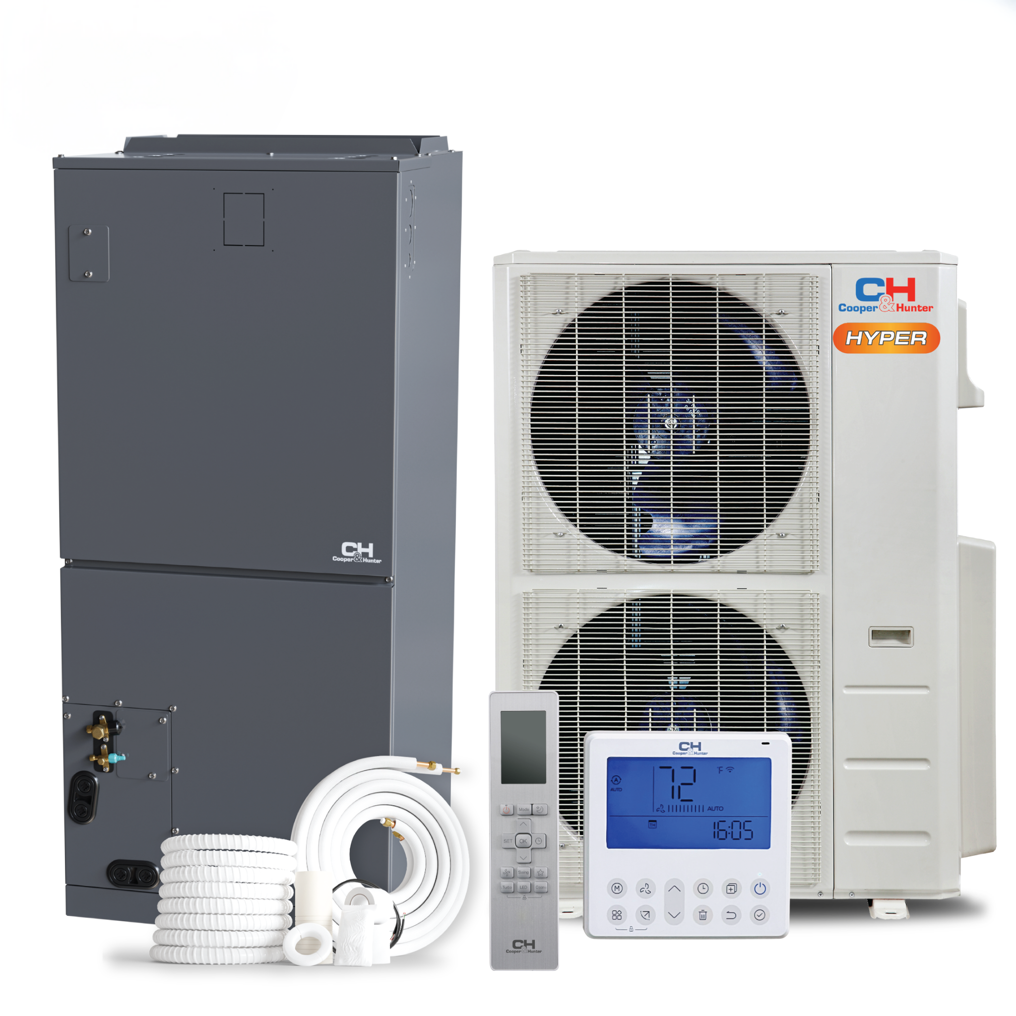 Cooper&Hunter 48,000 BTU Hyper High Efficiency Multi Position Air Handler Unit Ducted Heat Pump Split System R410A 230V