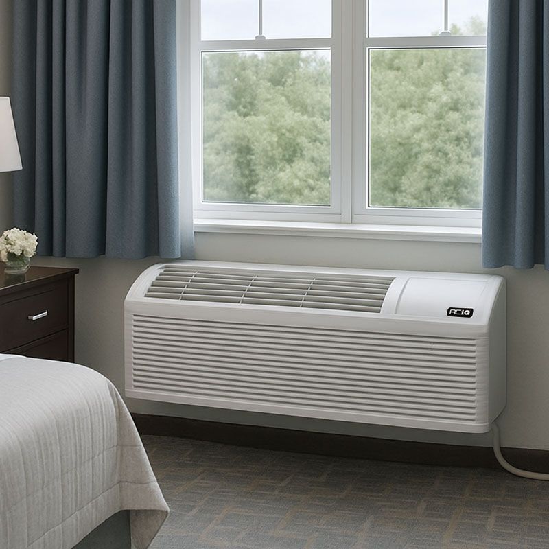 ACiQ 12,000 BTU PTAC Heat Pump Air Conditioner Unit with 3.5KW Electric Heater | R32
