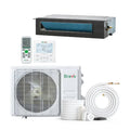 Bravo 9,000 BTU 22.0 SEER2 Single Zone Concealed Duct Mini Split System w/ 16ft Installation Kit | Pisa series - R32 | 230V