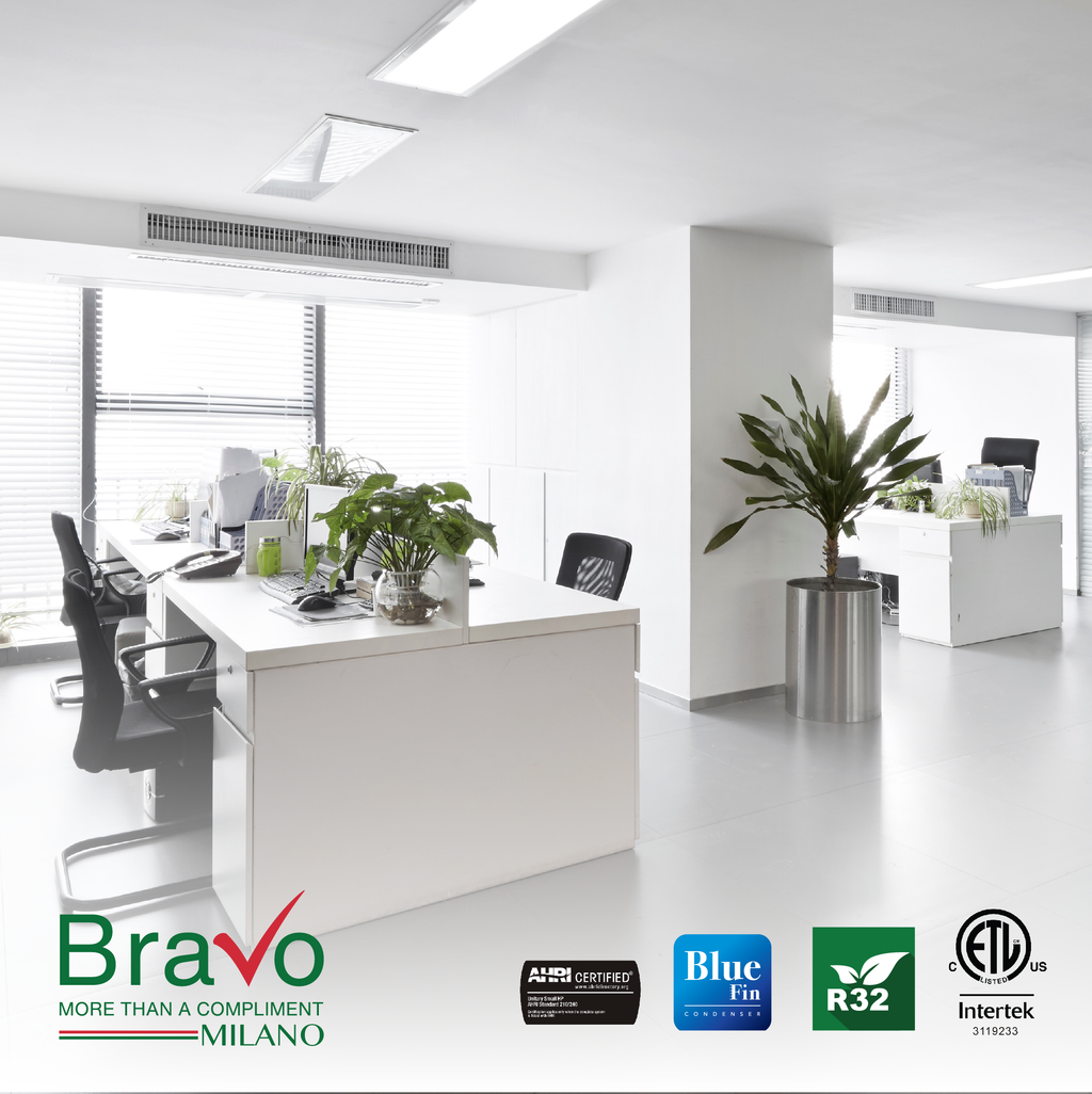 Bravo 2-Zone Ducted Mini Split AC & Heat Pump 42000 BTU (9K+18K), Slim Duct Units, 230V