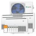 Bravo 5-Zone Ductless Mini Split AC & Heat Pump 42000 BTU (9K+9K+12K+12K+18K), Universal Floor Ceiling Units, 230V